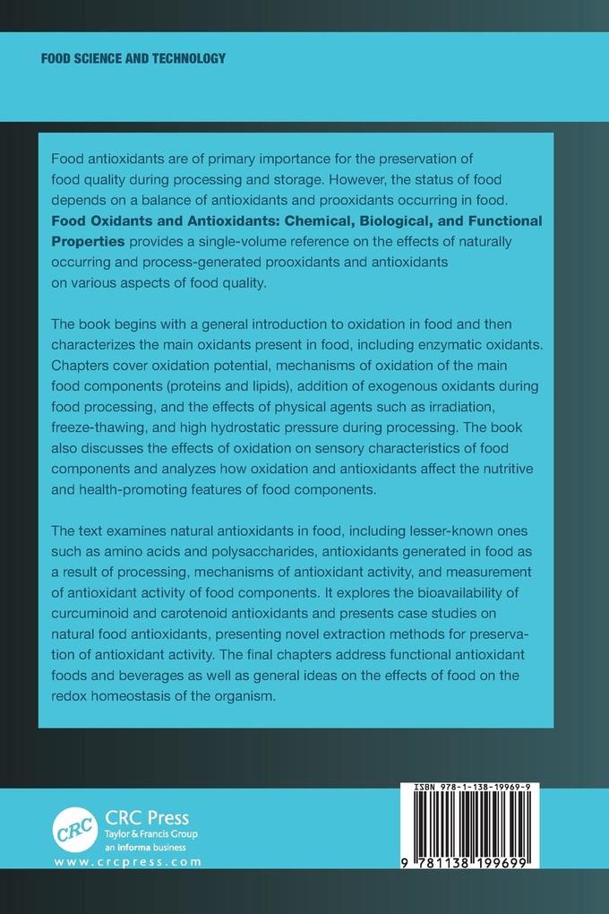 Weitere Ansicht: Food Oxidants and Antioxidants