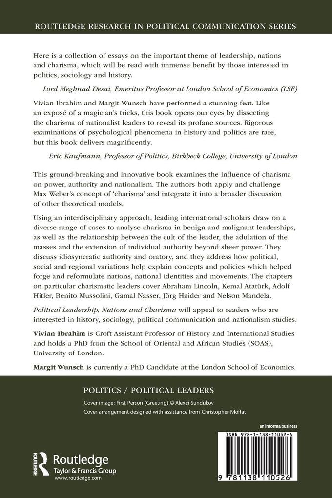 Weitere Ansicht: Political Leadership, Nations and Charisma