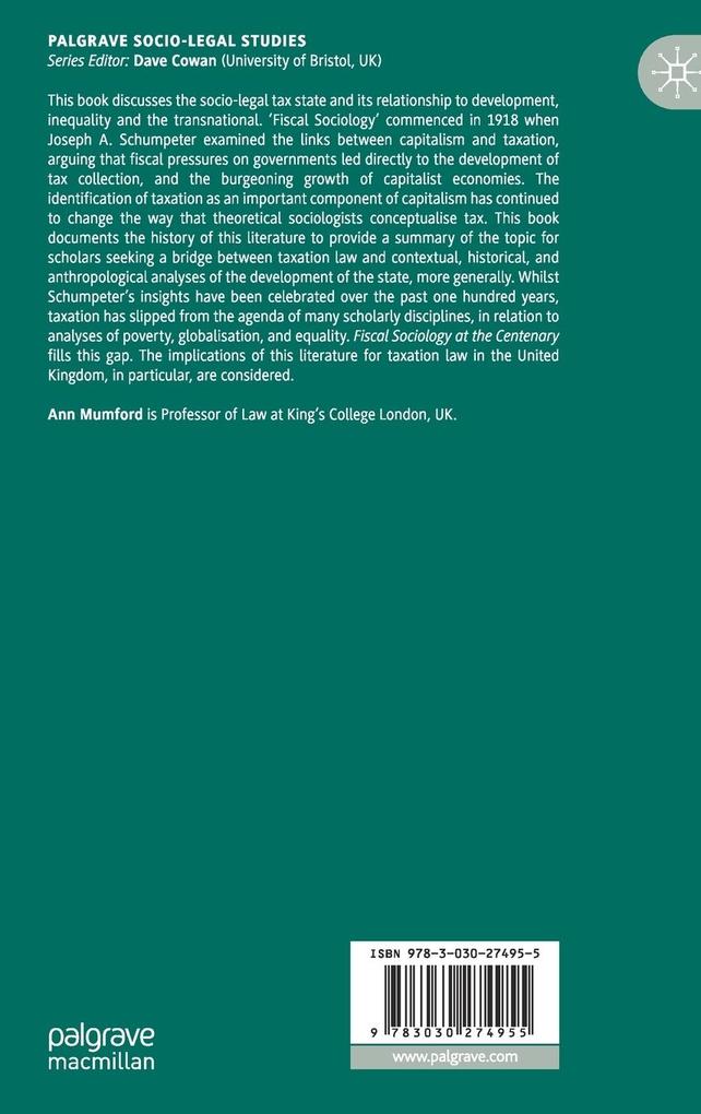 Weitere Ansicht: Fiscal Sociology at the Centenary | Ann Mumford