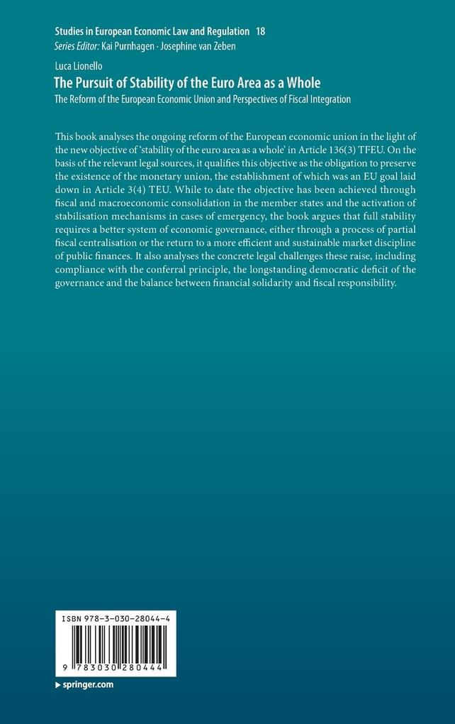 Weitere Ansicht: The Pursuit of Stability of the Euro Area as a Whole | Luca Lionello
