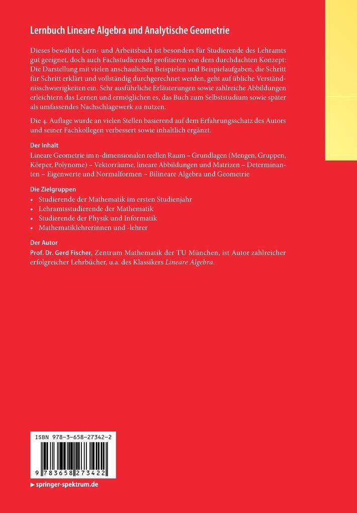 Weitere Ansicht: Lernbuch Lineare Algebra und Analytische Geometrie | Gerd Fischer