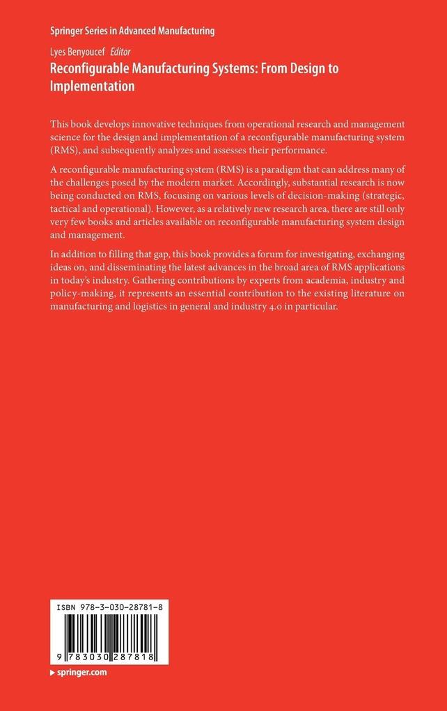 Weitere Ansicht: Reconfigurable Manufacturing Systems: From Design to Implementation