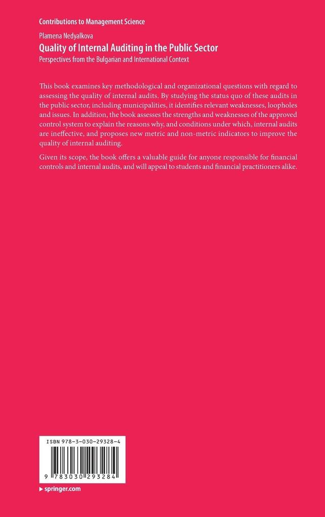Weitere Ansicht: Quality of Internal Auditing in the Public Sector | Plamena Nedyalkova