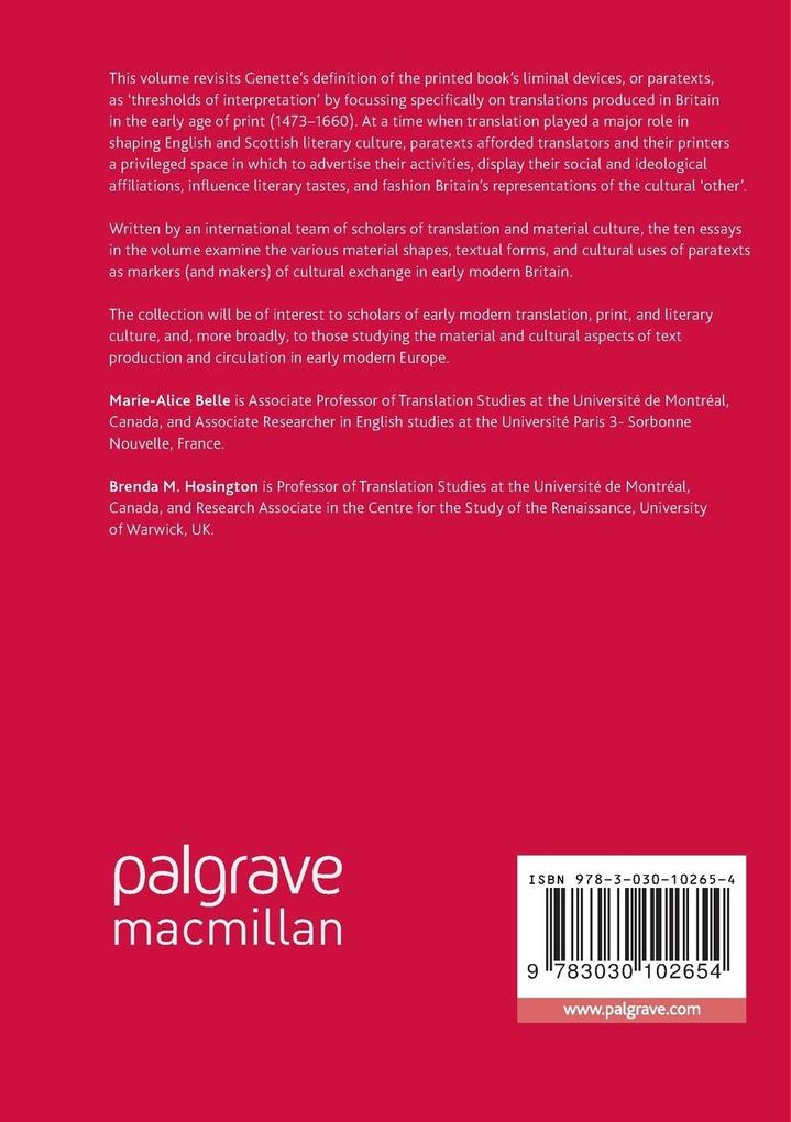 Weitere Ansicht: Thresholds of Translation