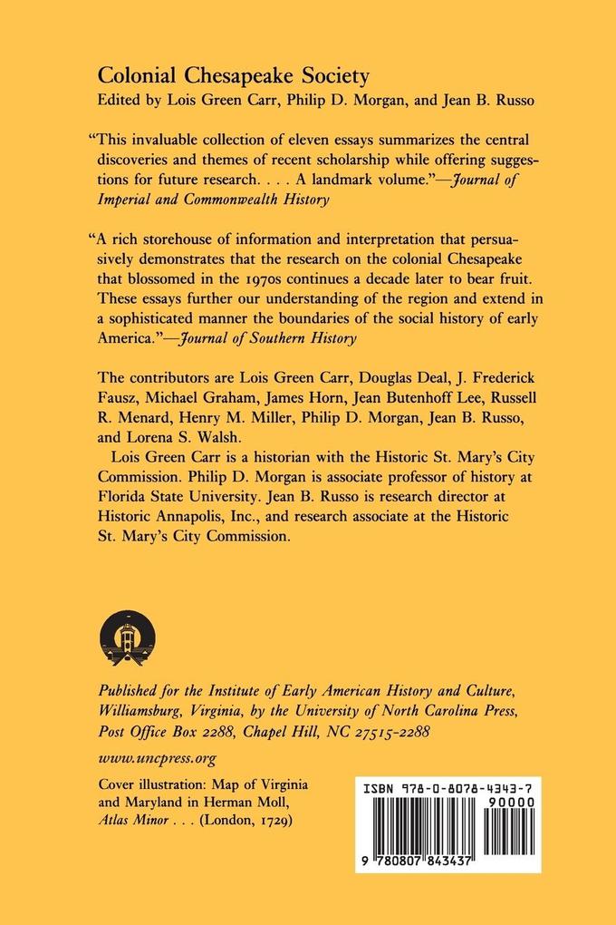 Weitere Ansicht: Colonial Chesapeake Society