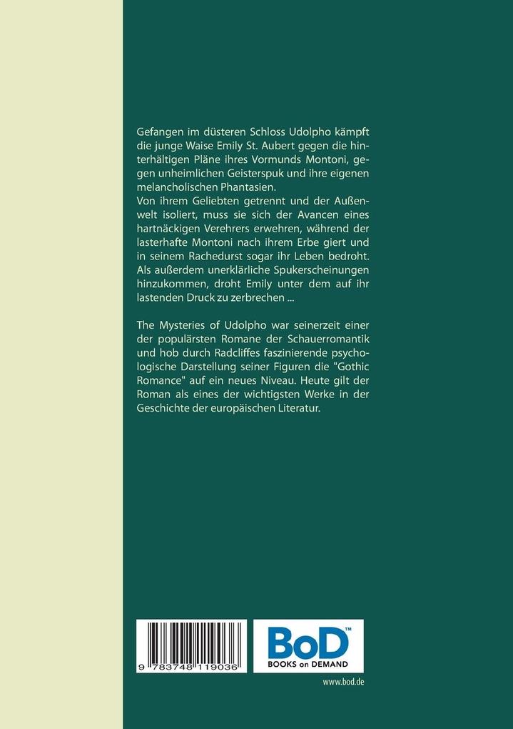 Weitere Ansicht: Die Geheimnisse von Udolpho - Vollständige Ausgabe in einem Band | Ann Radcliffe