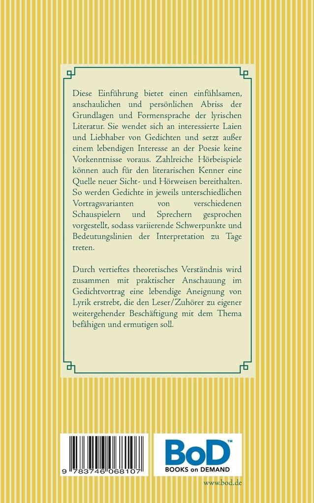 Weitere Ansicht: Einführung in die Lyrik | Fritz Stavenhagen