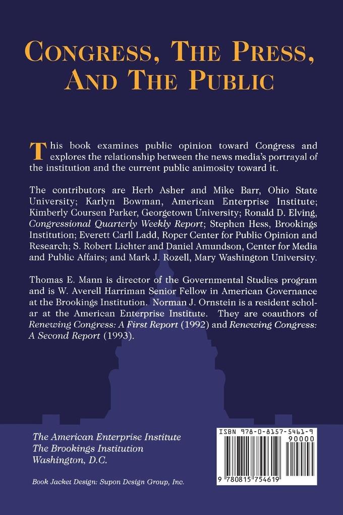 Weitere Ansicht: Congress, the Press, and the Public