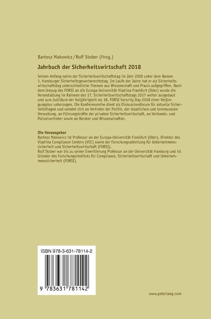 Weitere Ansicht: Jahrbuch der Sicherheitswirtschaft 2018