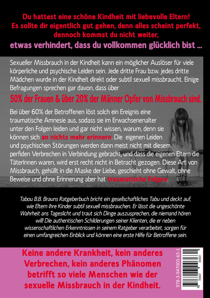 Weitere Ansicht: Subtiler & vergessener sexueller Missbrauch durch Mama und Papa: gehüllt in die Maske der Liebe | Tabou Banganté Blessing Braun, Tabou B. B. Braun