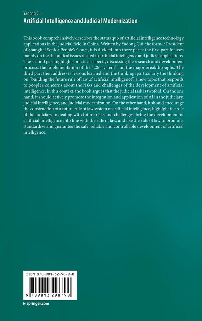 Weitere Ansicht: Artificial Intelligence and Judicial Modernization | Yadong Cui