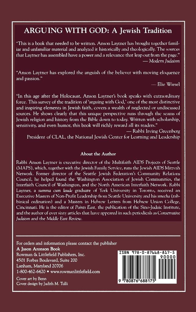 Weitere Ansicht: Arguing with God | Anson H. Laytner