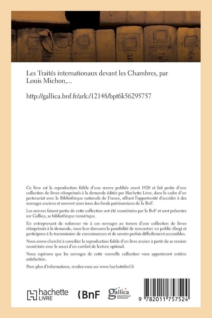 Weitere Ansicht: Les Traités internationaux devant les Chambres | Tbd