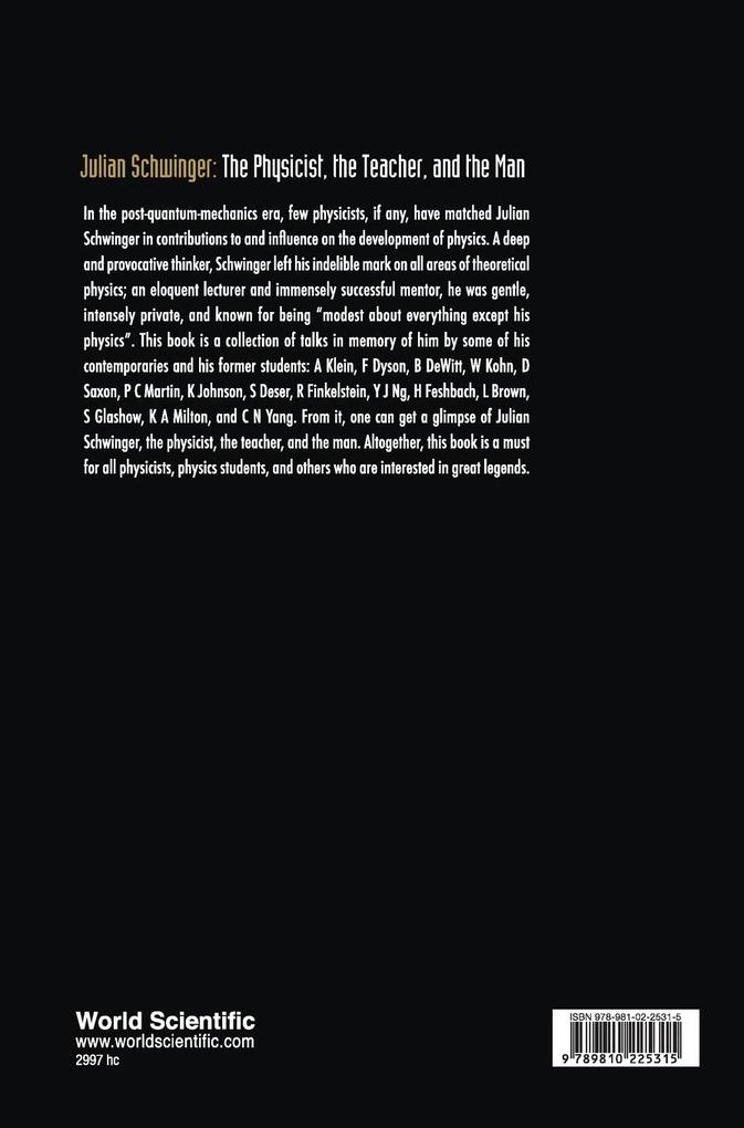 Weitere Ansicht: JULIAN SCHWINGER | Ng Y J