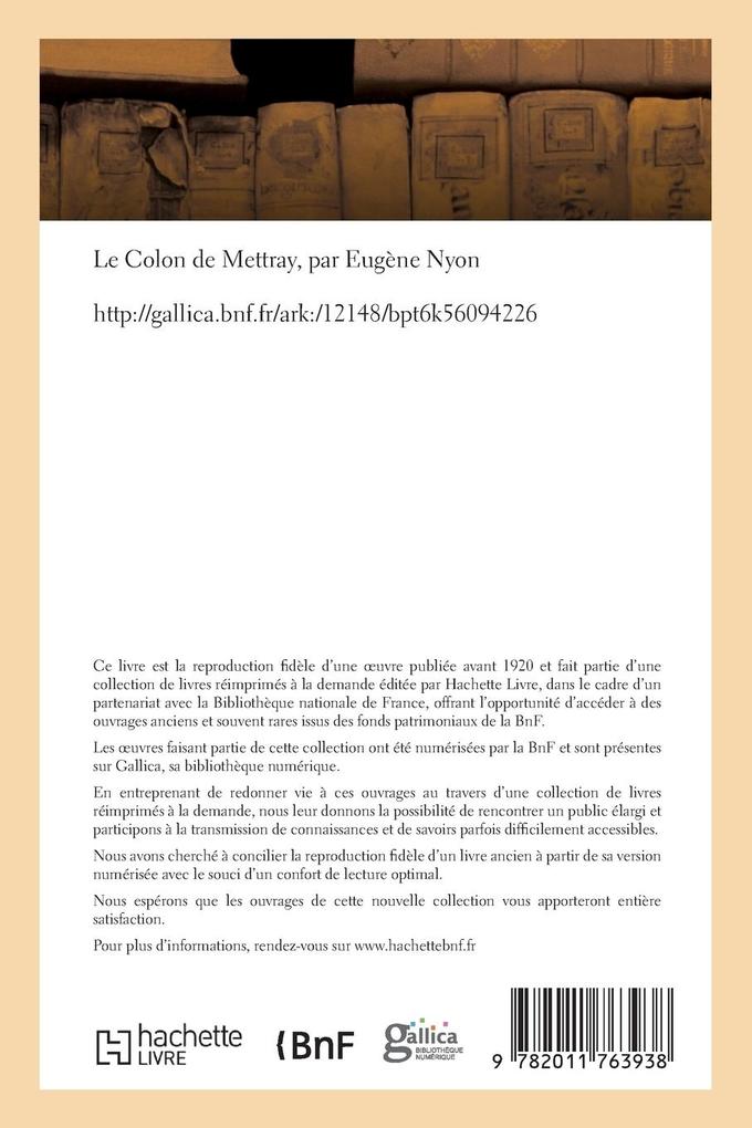 Weitere Ansicht: Le Colon de Mettray | Tbd