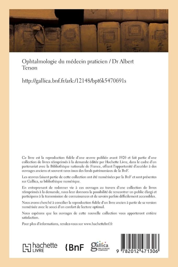 Weitere Ansicht: Ophtalmologie Du Médecin Praticien | Terson-A
