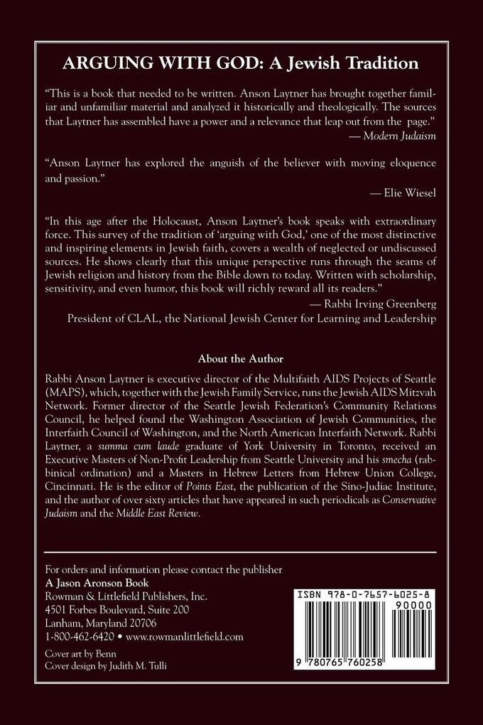 Weitere Ansicht: Arguing with God | Anson H. Laytner