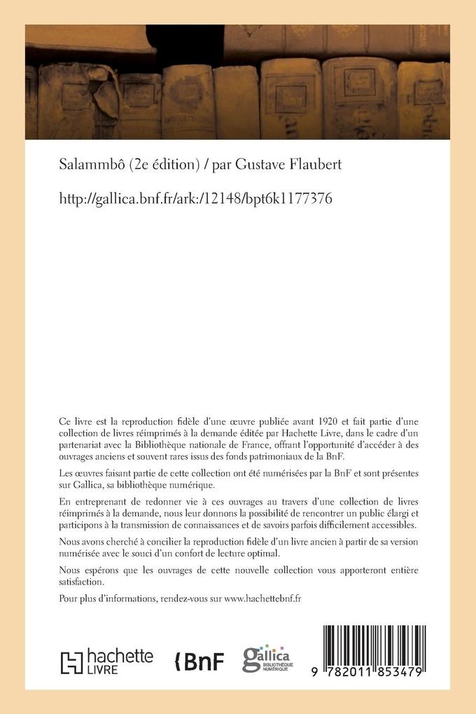 Weitere Ansicht: Salammbô (2e Édition) | Gustave Flaubert