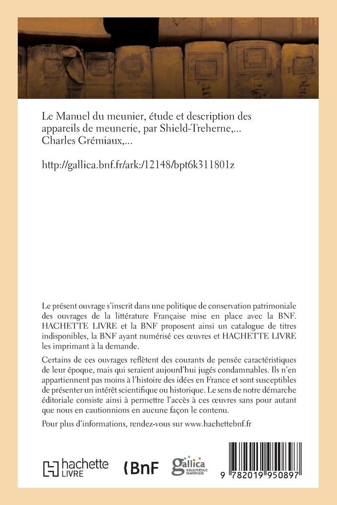 Weitere Ansicht: Le Manuel du meunier, étude et description des appareils de meunerie | Schield-Treherne