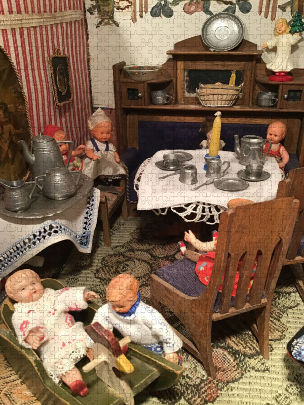 Weitere Ansicht: CALVENDO Puzzle Kinderspiel im Esszimmer | 1000 Teile Lege-Größe 64x48cm Foto-Puzzle für glückliche Stunden | Calvendo