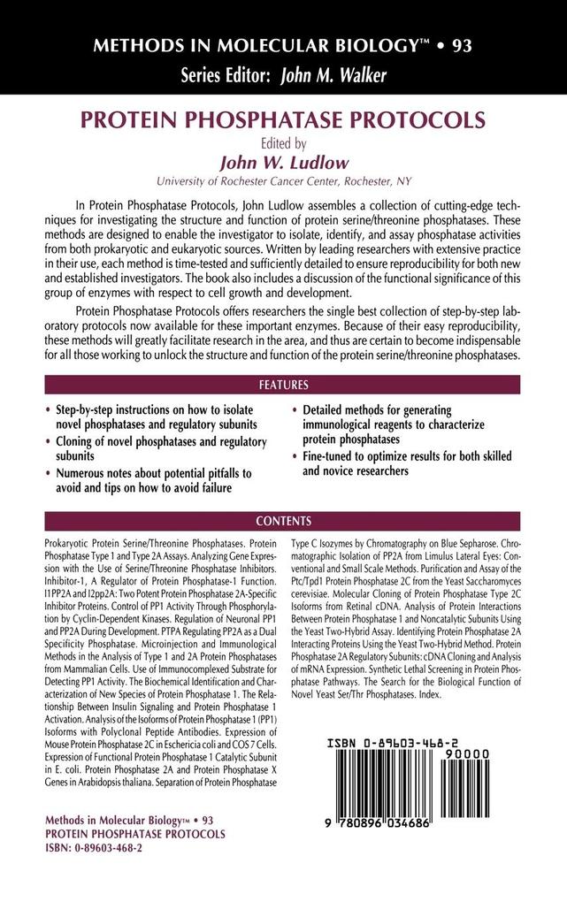 Weitere Ansicht: Protein Phosphatase Protocols
