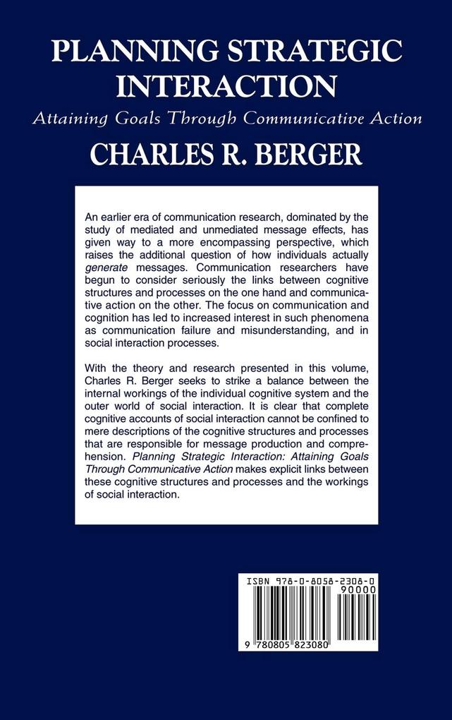 Weitere Ansicht: Planning Strategic Interaction | Charles R. Berger
