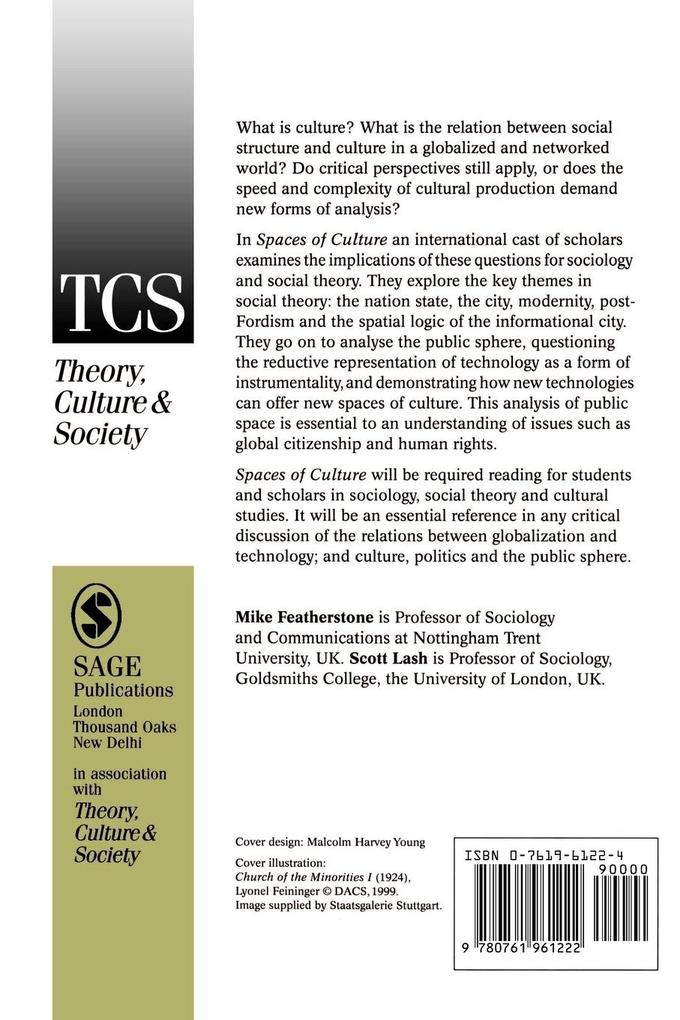 Weitere Ansicht: Spaces of Culture | Mike Featherstone, Scott Lash