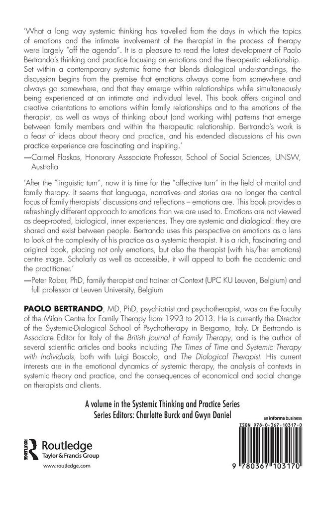 Weitere Ansicht: Emotions and the Therapist | PAOLO BERTRANDO