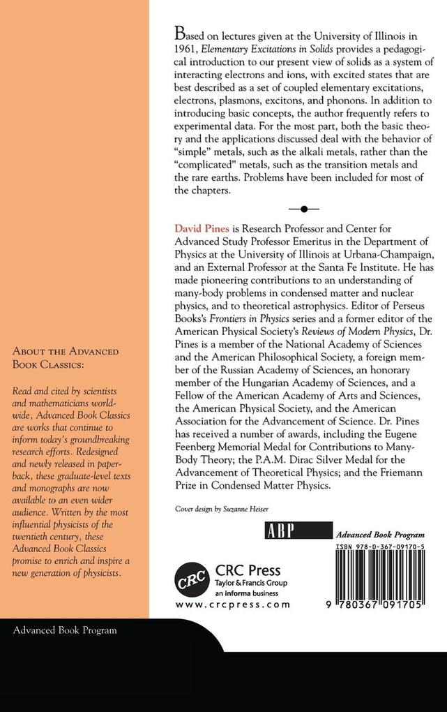 Weitere Ansicht: Elementary Excitations In Solids | DAVID PINES