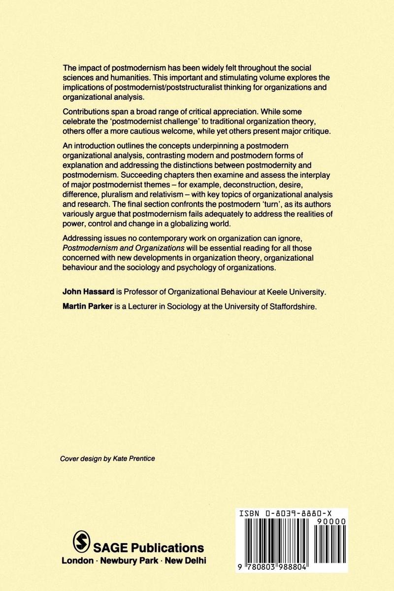 Weitere Ansicht: Postmodernism and Organizations