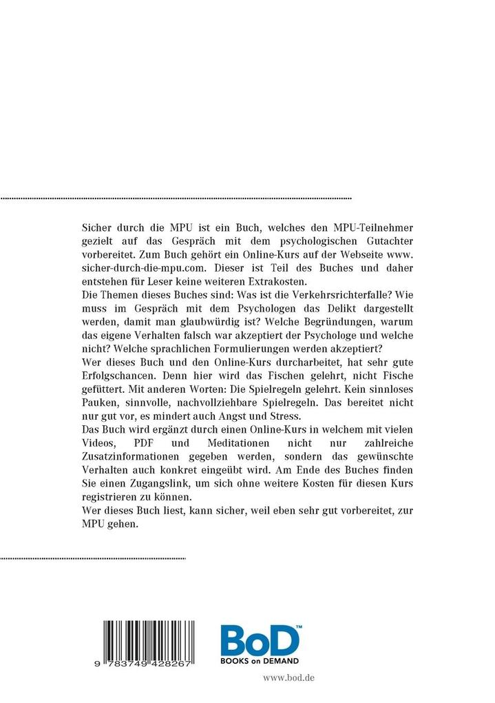 Weitere Ansicht: Sicher durch die MPU | Inke Jochims