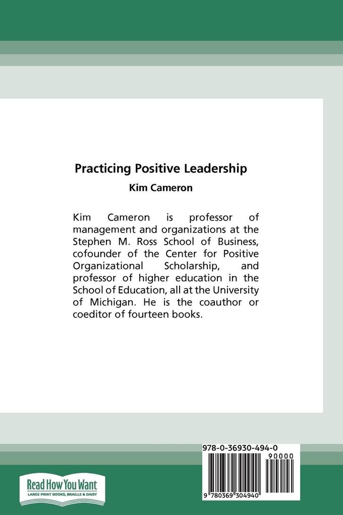 Weitere Ansicht: Practicing Positive Leadership | Kim Cameron