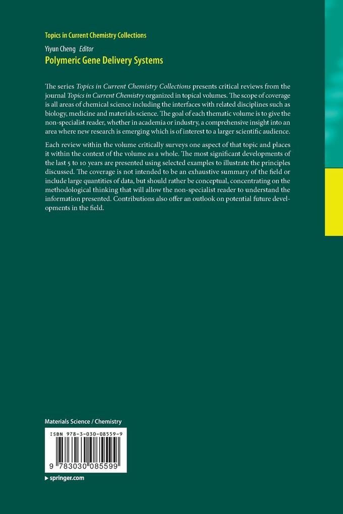 Weitere Ansicht: Polymeric Gene Delivery Systems
