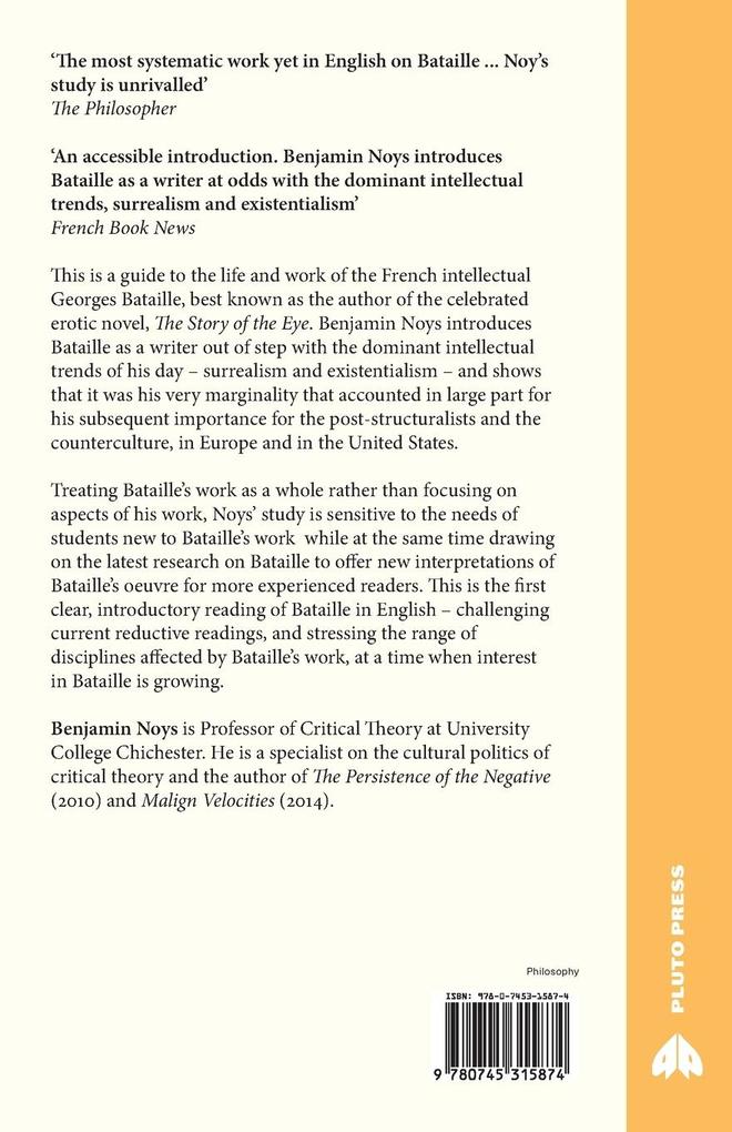 Weitere Ansicht: Georges Bataille | Benjamin Noys