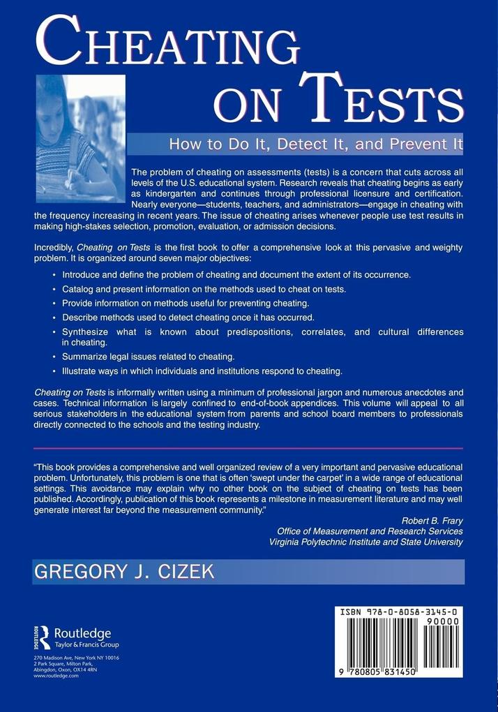 Weitere Ansicht: Cheating on Tests | Gregory J. Cizek