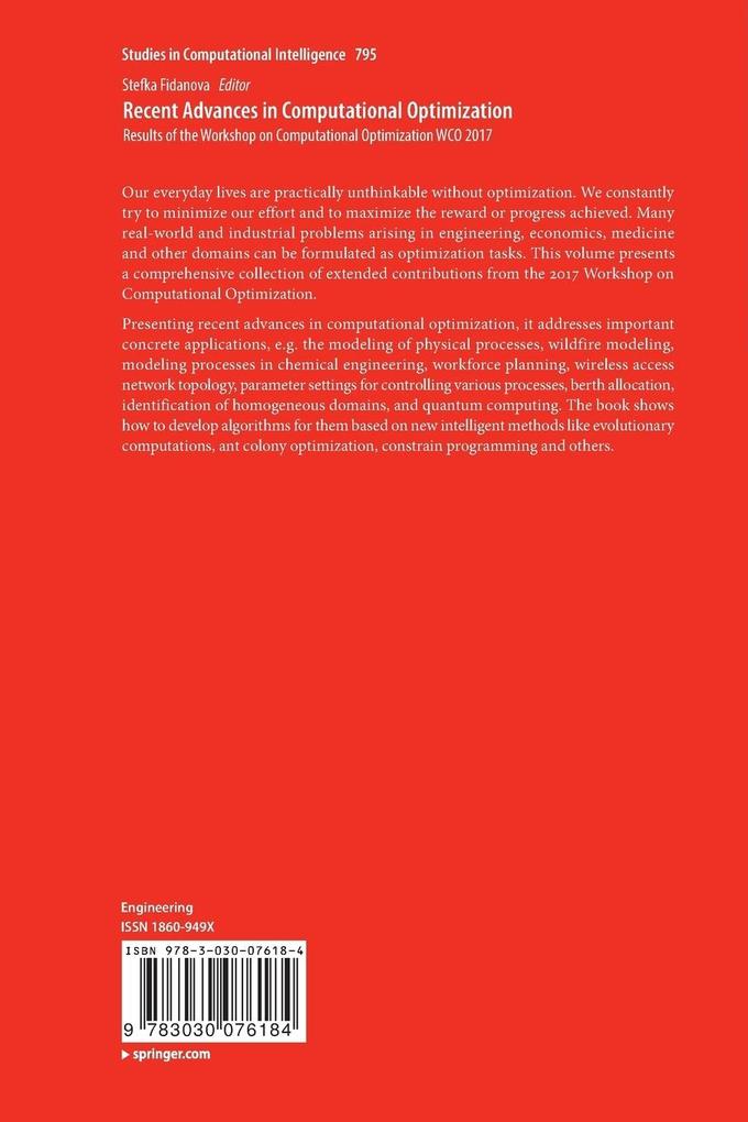 Weitere Ansicht: Recent Advances in Computational Optimization
