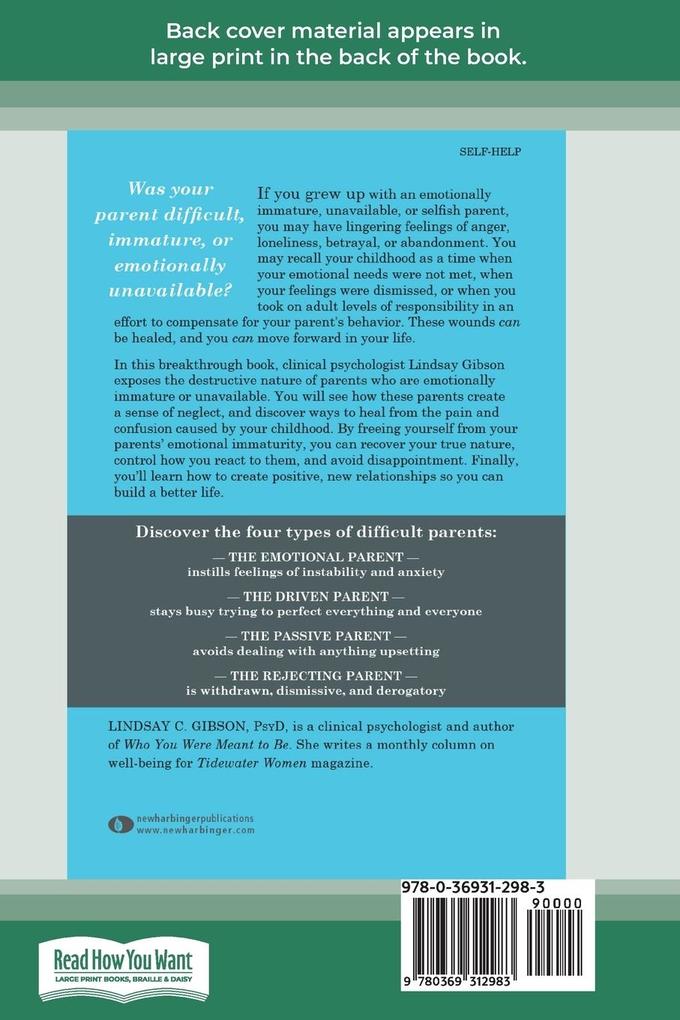Weitere Ansicht: Adult Children of Emotionally Immature Parents | Lindsay C. Gibson