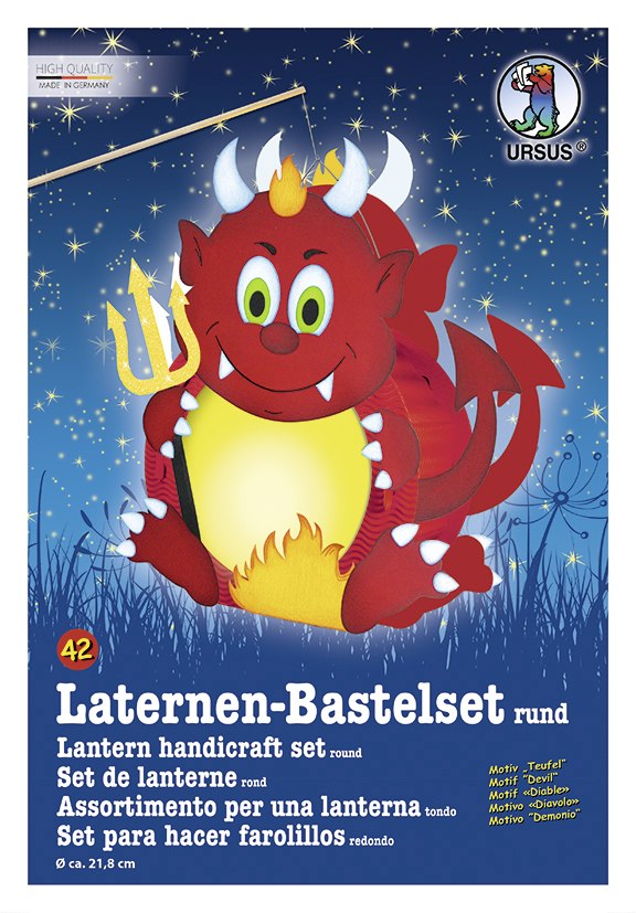 Weitere Ansicht: URSUS Laternenzeit Laternen-Bastelset rund Teufel