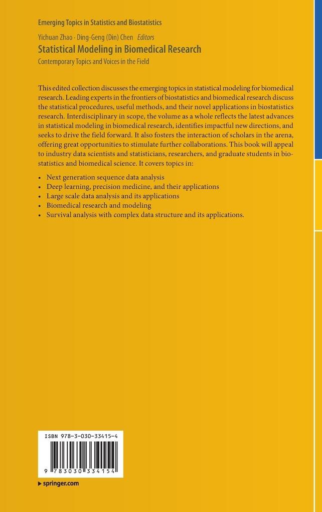 Weitere Ansicht: Statistical Modeling in Biomedical Research