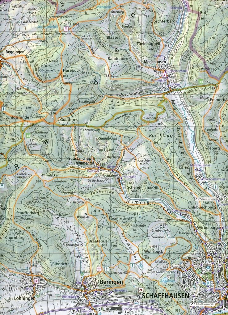Weitere Ansicht: Swisstopo 1 : 33 333 Schaffhausen