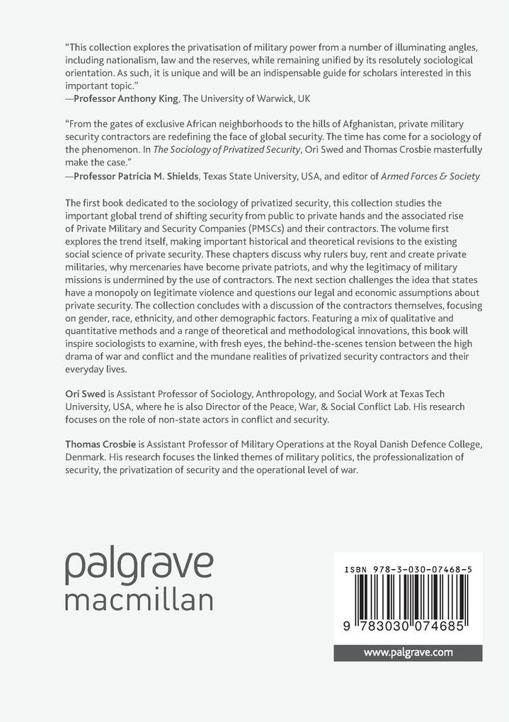 Weitere Ansicht: The Sociology of Privatized Security