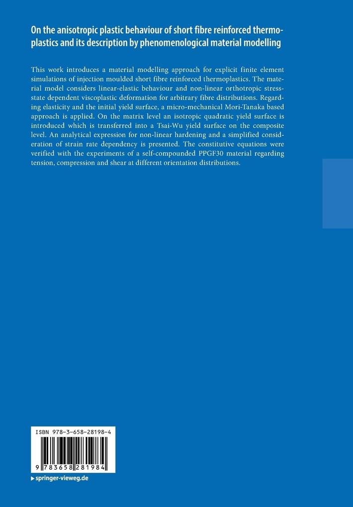 Weitere Ansicht: On the anisotropic plastic behaviour of short fibre reinforced thermoplastics and its description by phenomenological material modelling | Felix Dillenberger
