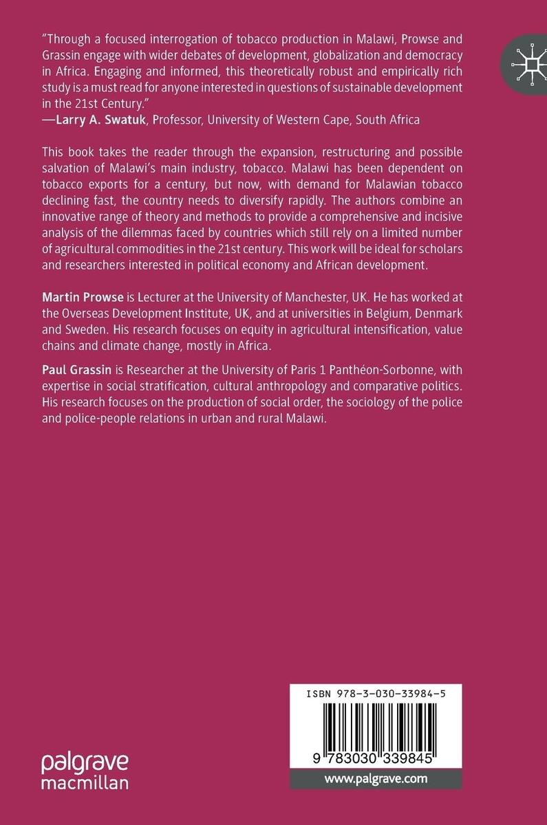 Weitere Ansicht: Tobacco, Transformation and Development Dilemmas from Central Africa | Martin Prowse, Paul Grassin