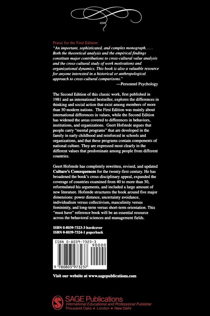 Weitere Ansicht: Culture's Consequences | Geert H. Hofstede