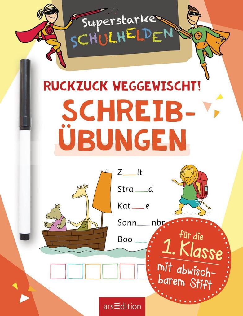 Weitere Ansicht: Superstarke Schulhelden - Ruckzuck weggewischt! Schreibübungen