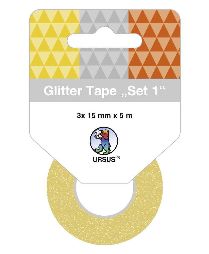 Weitere Ansicht: URSUS Dekorationsartikel Glitter Tape 3er-Set, Gold, Silber und Kupfer
