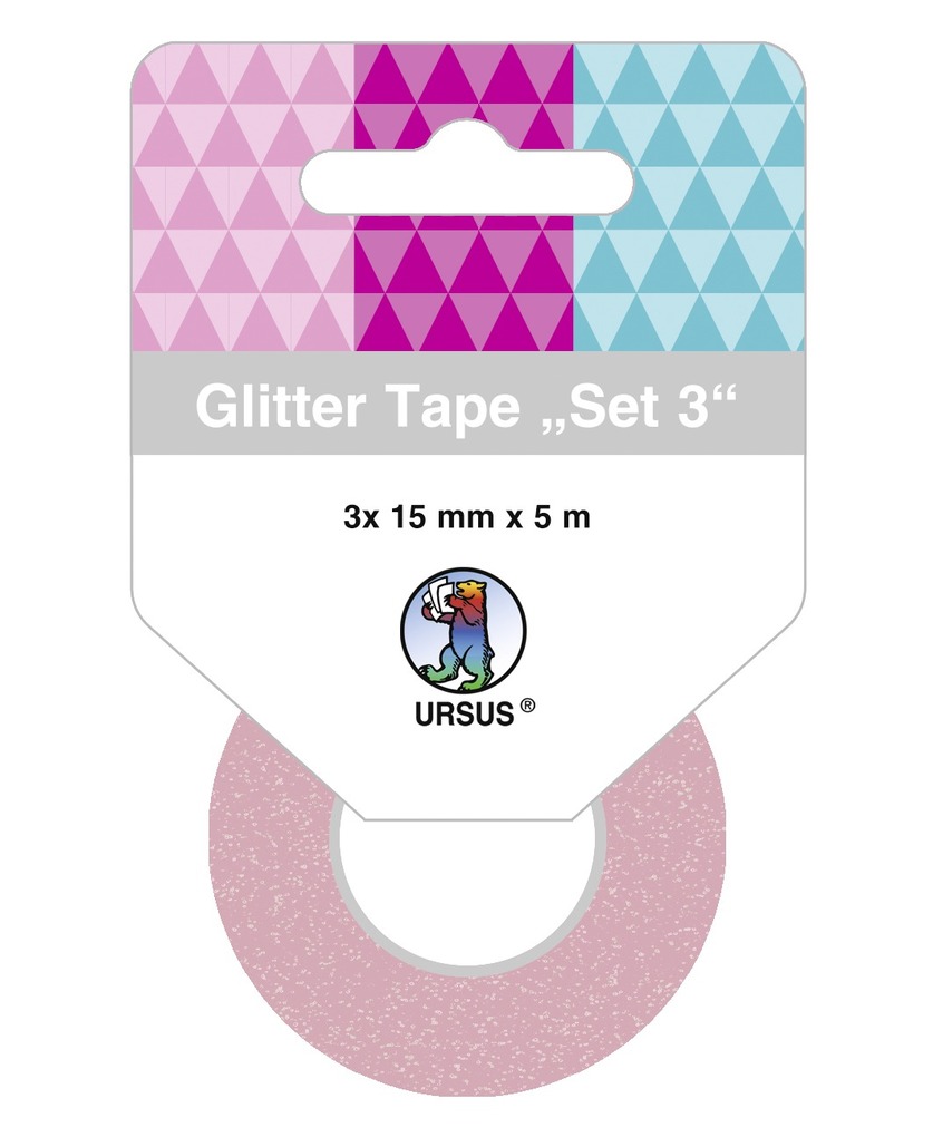 Weitere Ansicht: URSUS Dekorationsartikel Glitter Tape 3er-Set, Rosé, Pink und Himmelblau