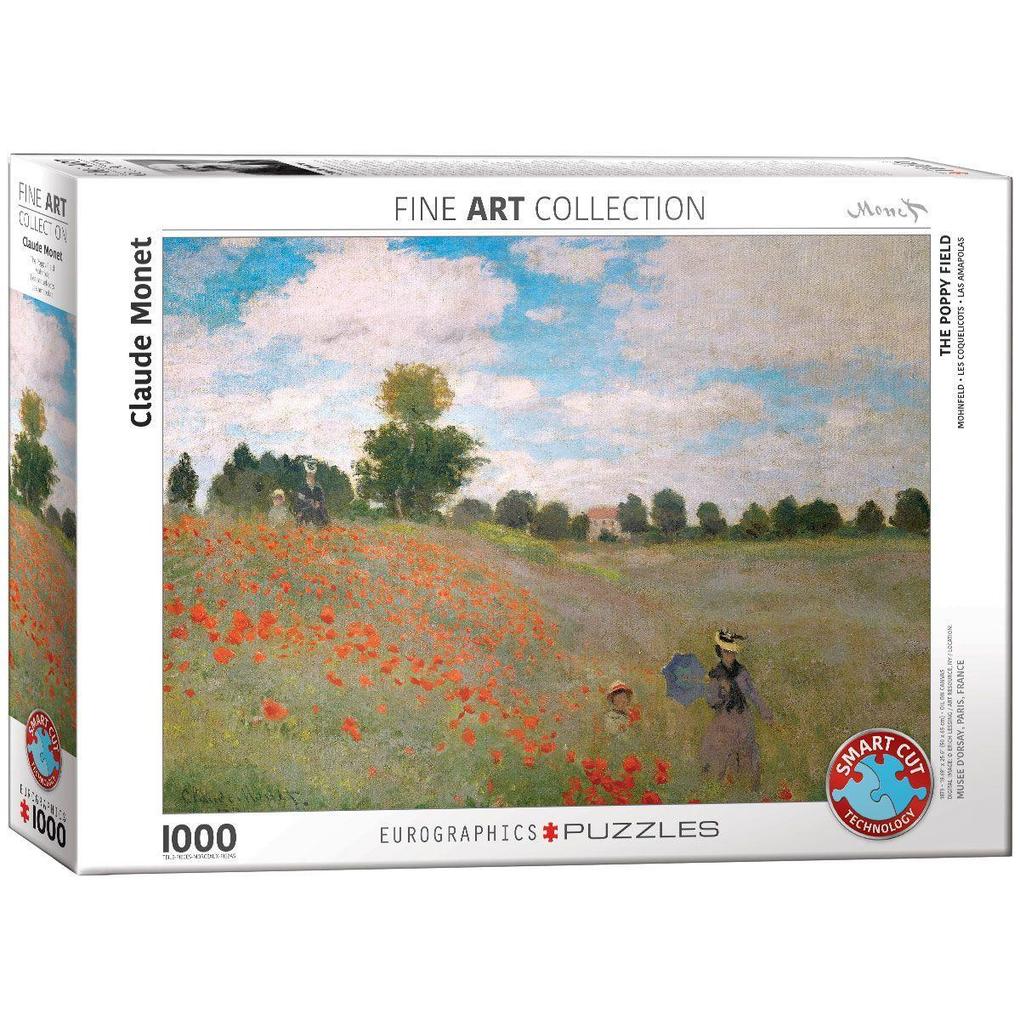Produktbild: Mohnfeld von Claude Monet 1000 Teile | Claude Monet