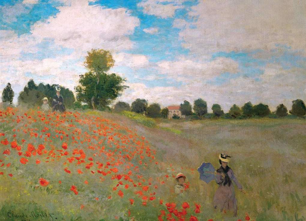 Weitere Ansicht: Mohnfeld von Claude Monet 1000 Teile | Claude Monet