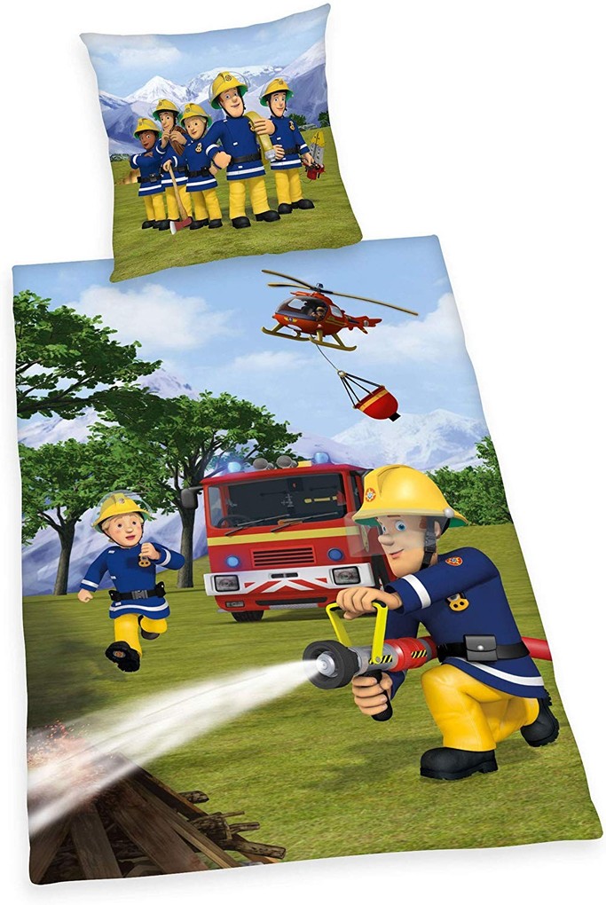 Weitere Ansicht: Herding 4470401050 - Feuerwehrmann Sam, Wende-Bettwäsche mit Reißverschluss, Baumwolle, 135x200cm